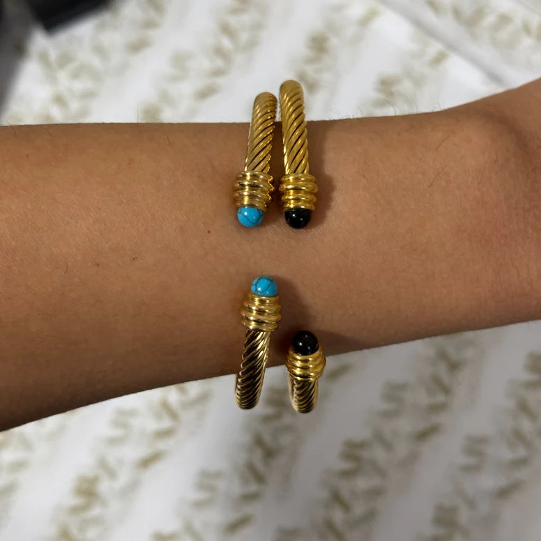Turquoise Twist Bangle