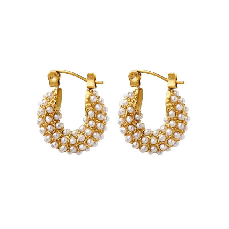 Cara Pearl Hoops