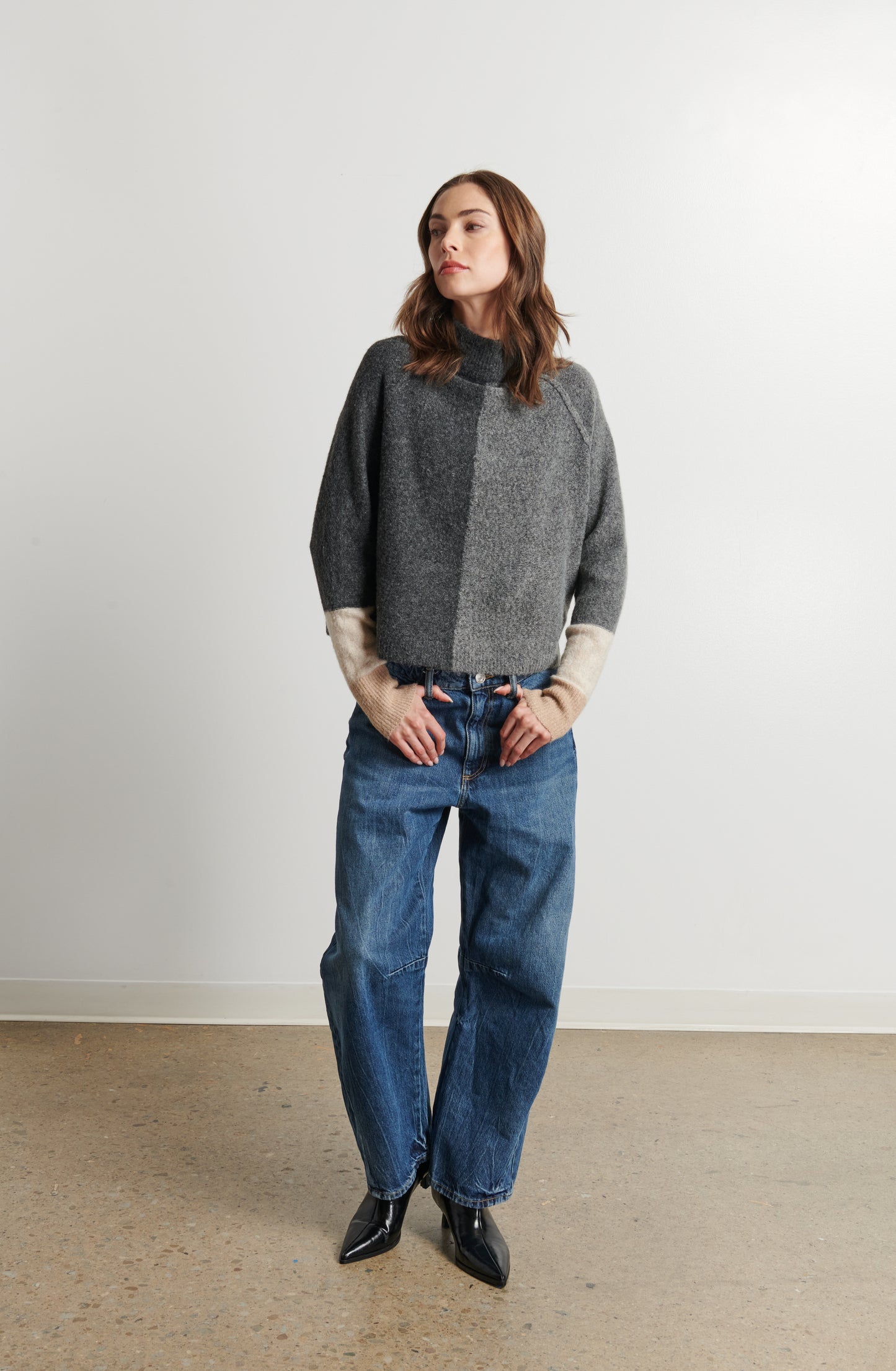 Pippa Colour Block Mockneck