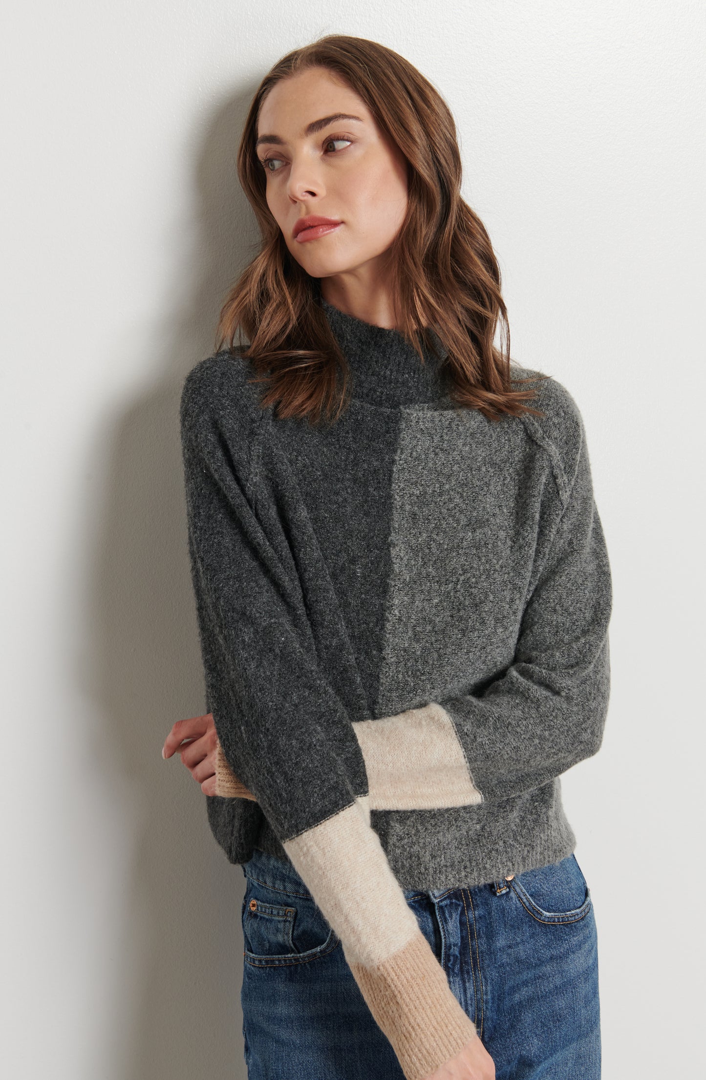 Pippa Colour Block Mockneck