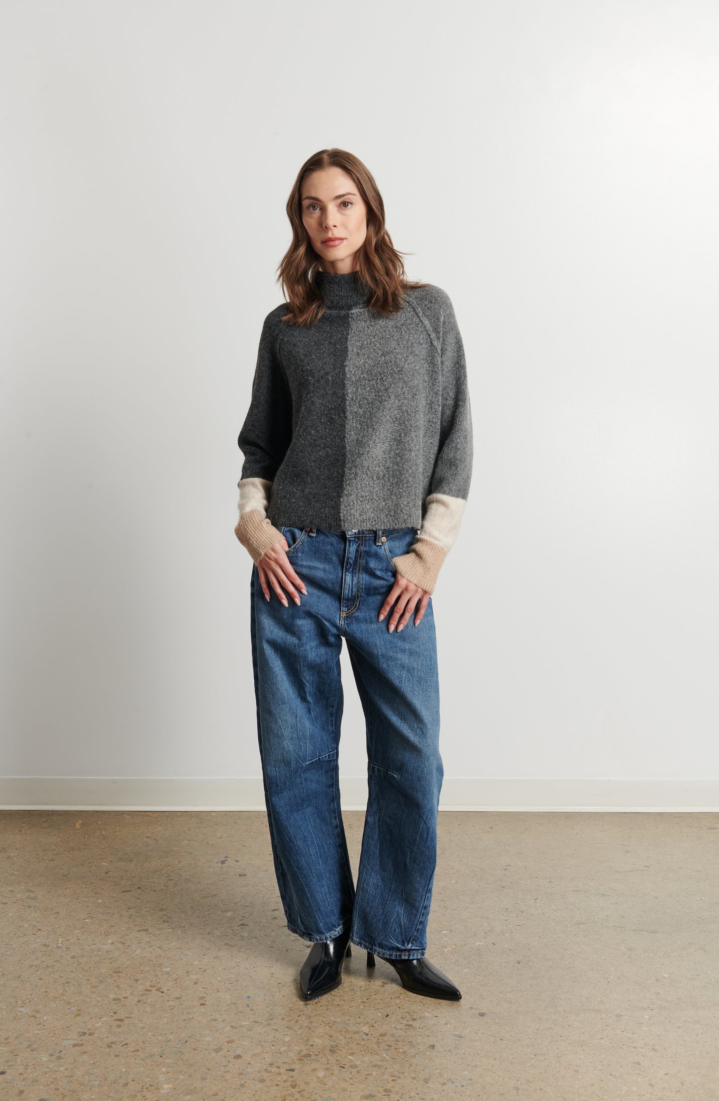 Pippa Colour Block Mockneck