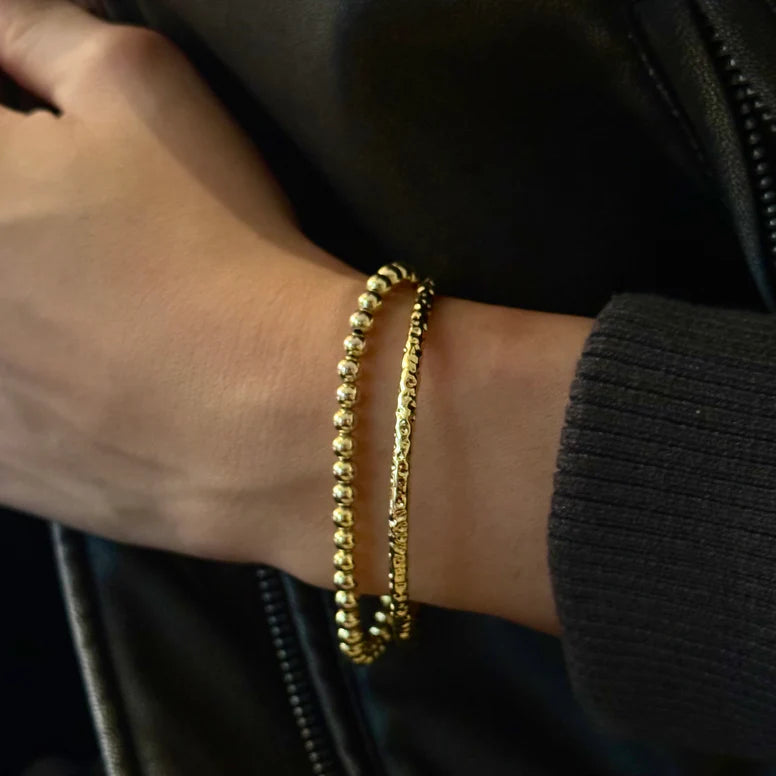 Slim Hammered Bangle