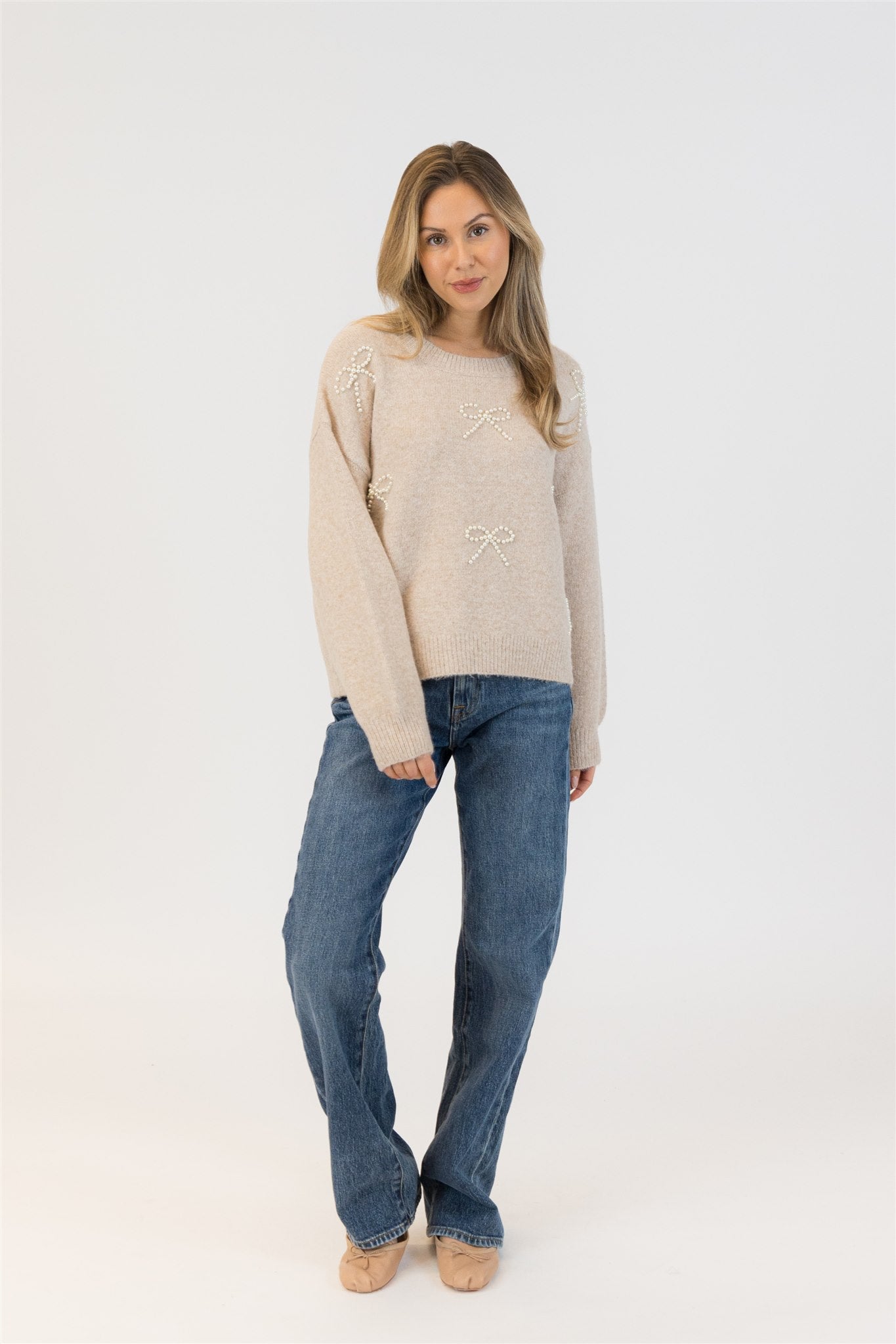 Bows Crewneck Pullover