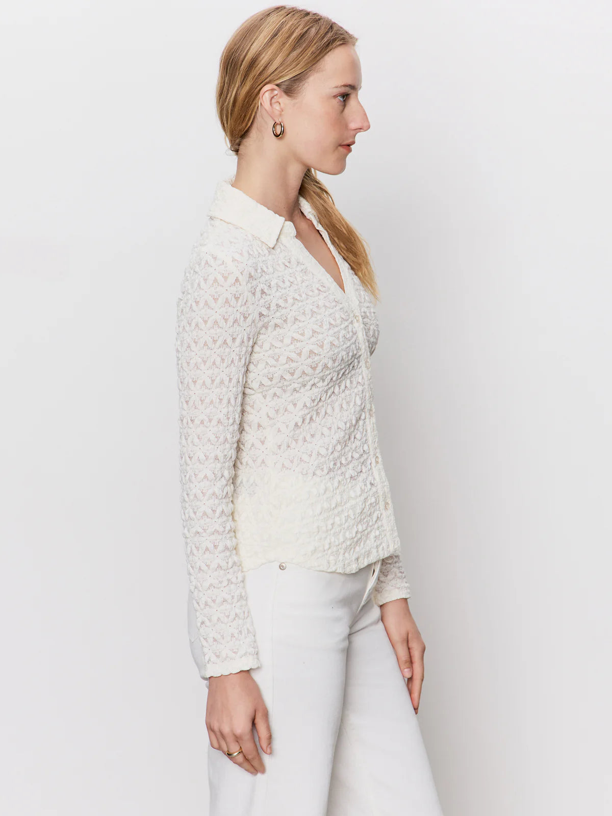 Dreamgirl Lace Button Up Top