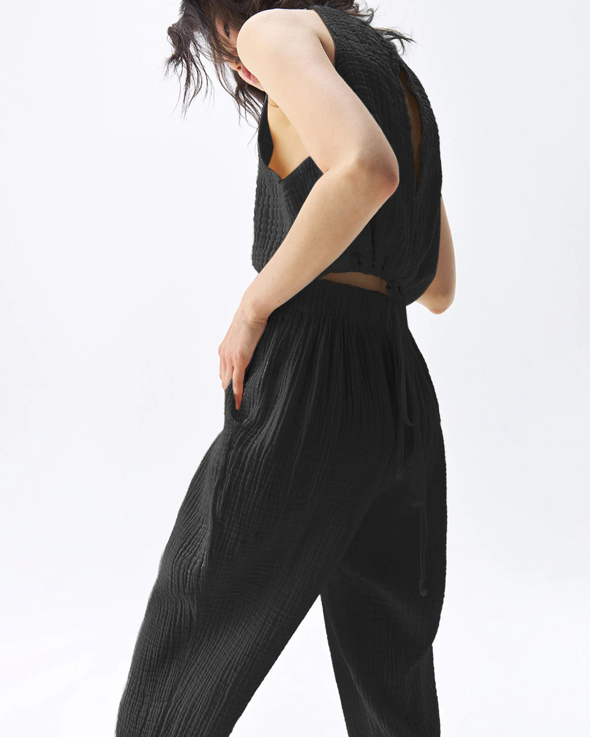 Crinkle Slouchy Pants