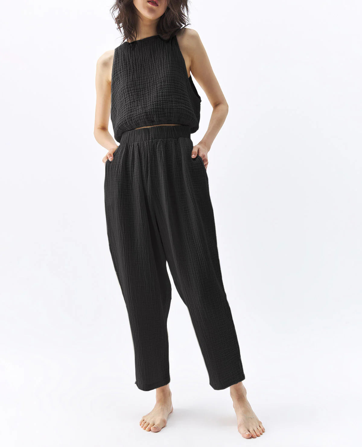 Crinkle Slouchy Pants