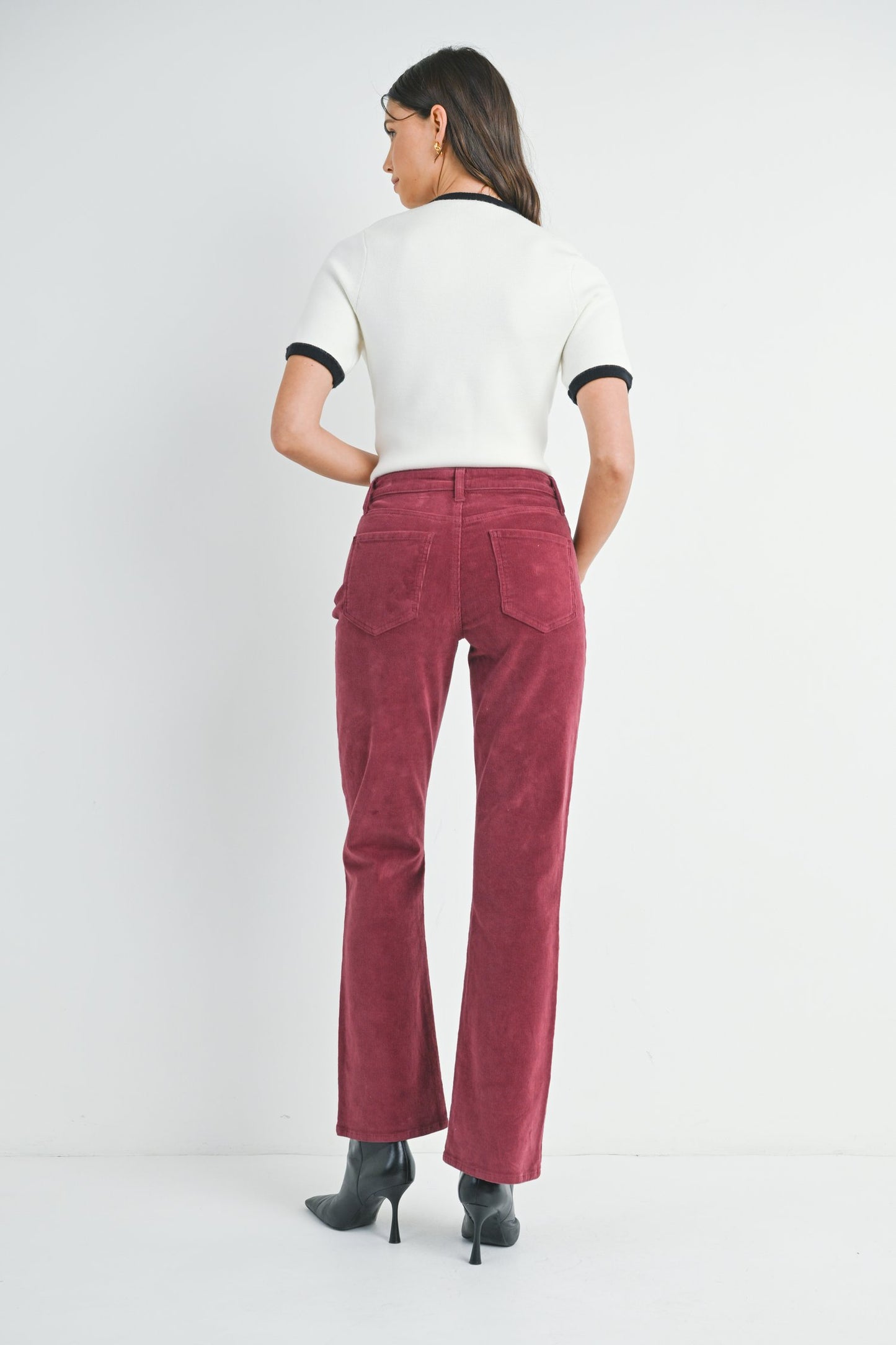 Slim Bootcut Corduroy Pants