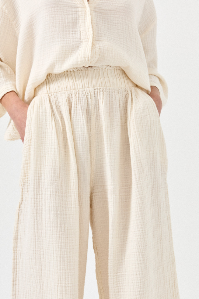Crinkle Palazzo Pants