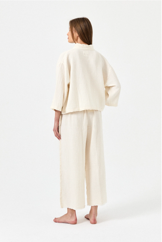 Crinkle Palazzo Pants