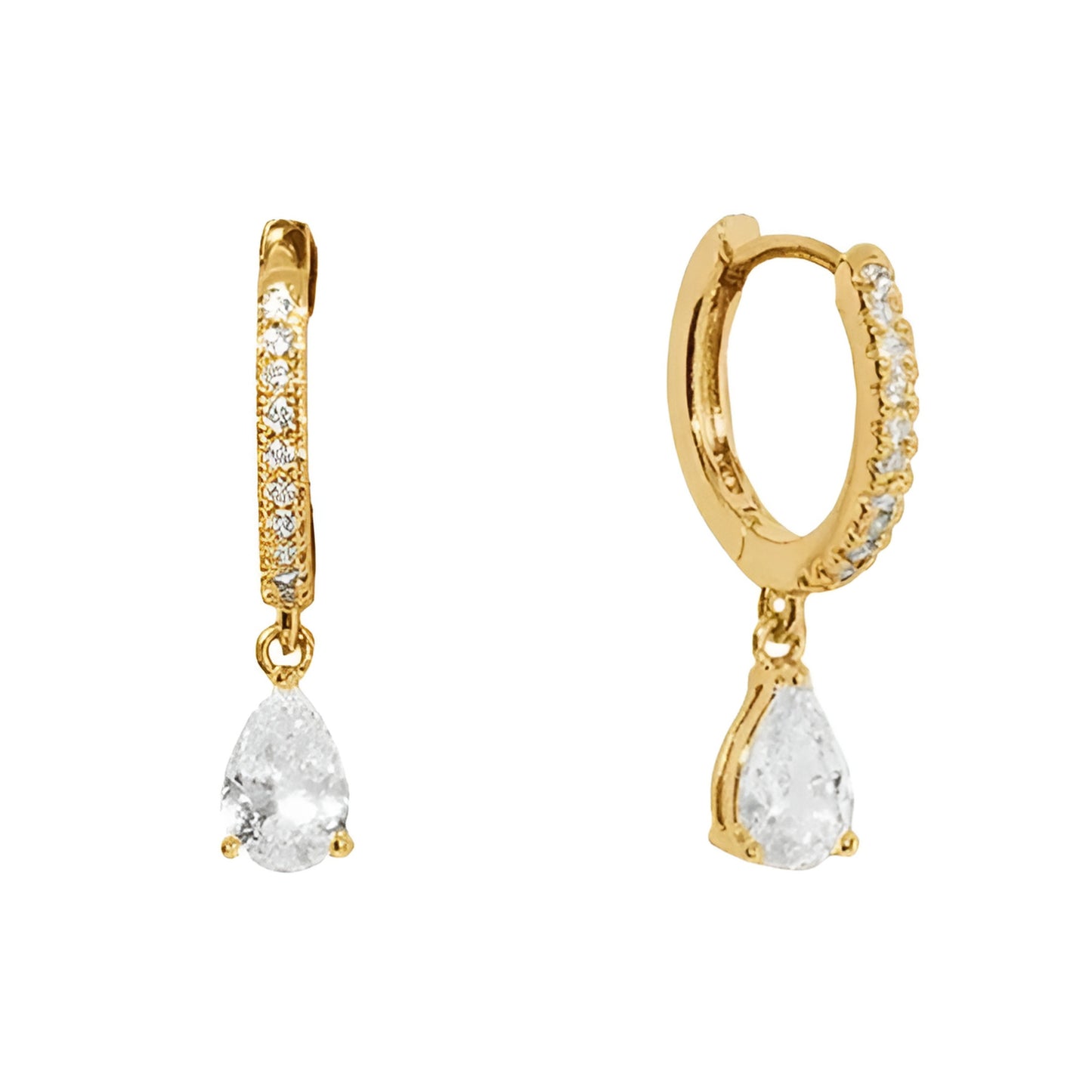 Pear Cut Drop Earrings