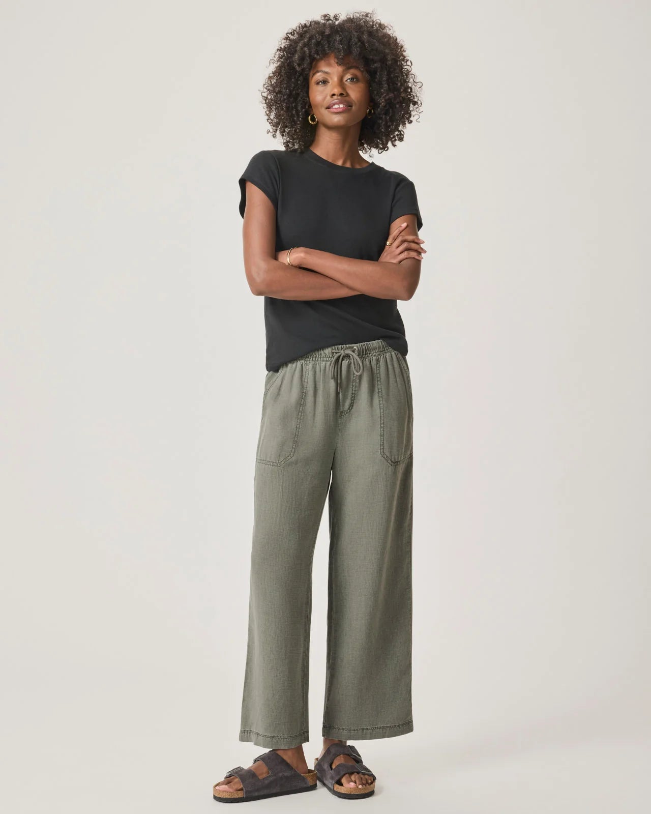 Angie Crop Wide-Leg Pant