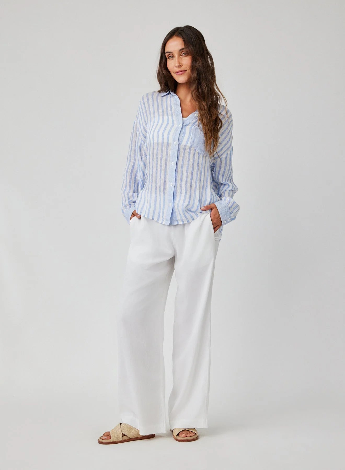Contrast Pocket Boyfriend Shirt