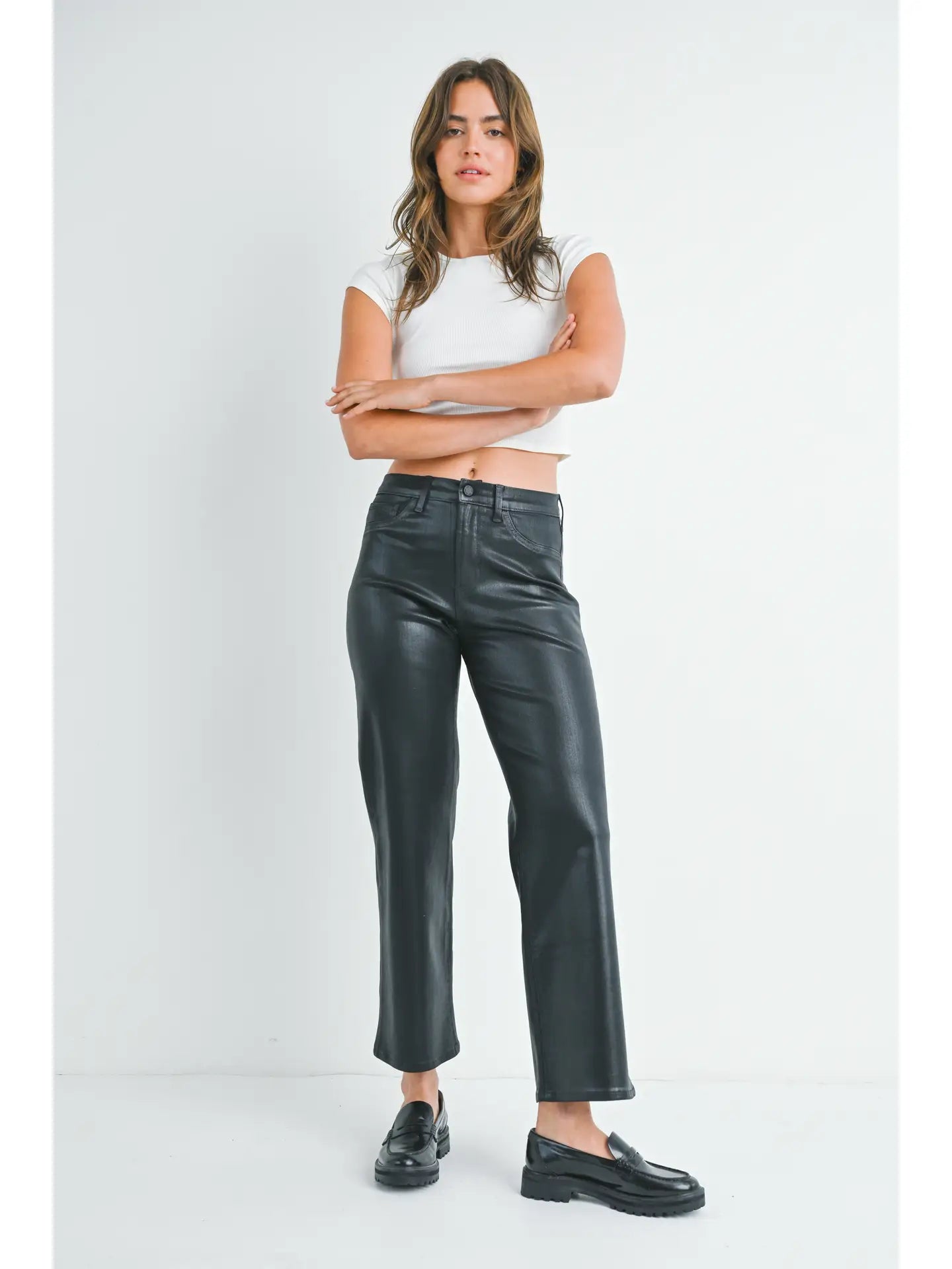 Luxe Coated Straight Leg Jean