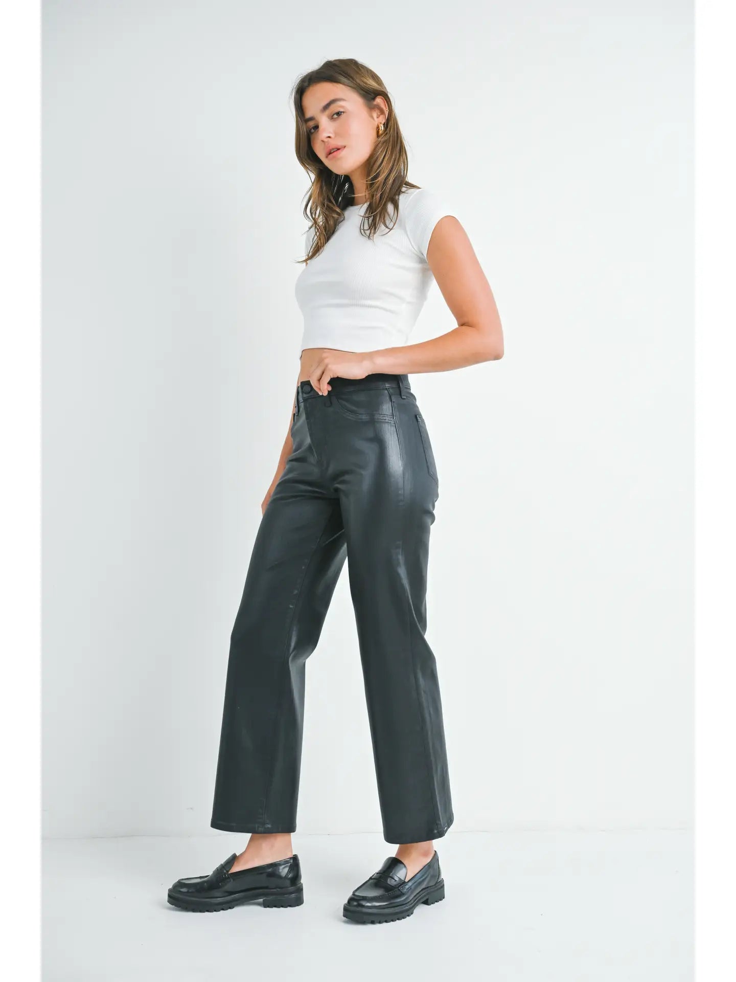 Luxe Coated Straight Leg Jean