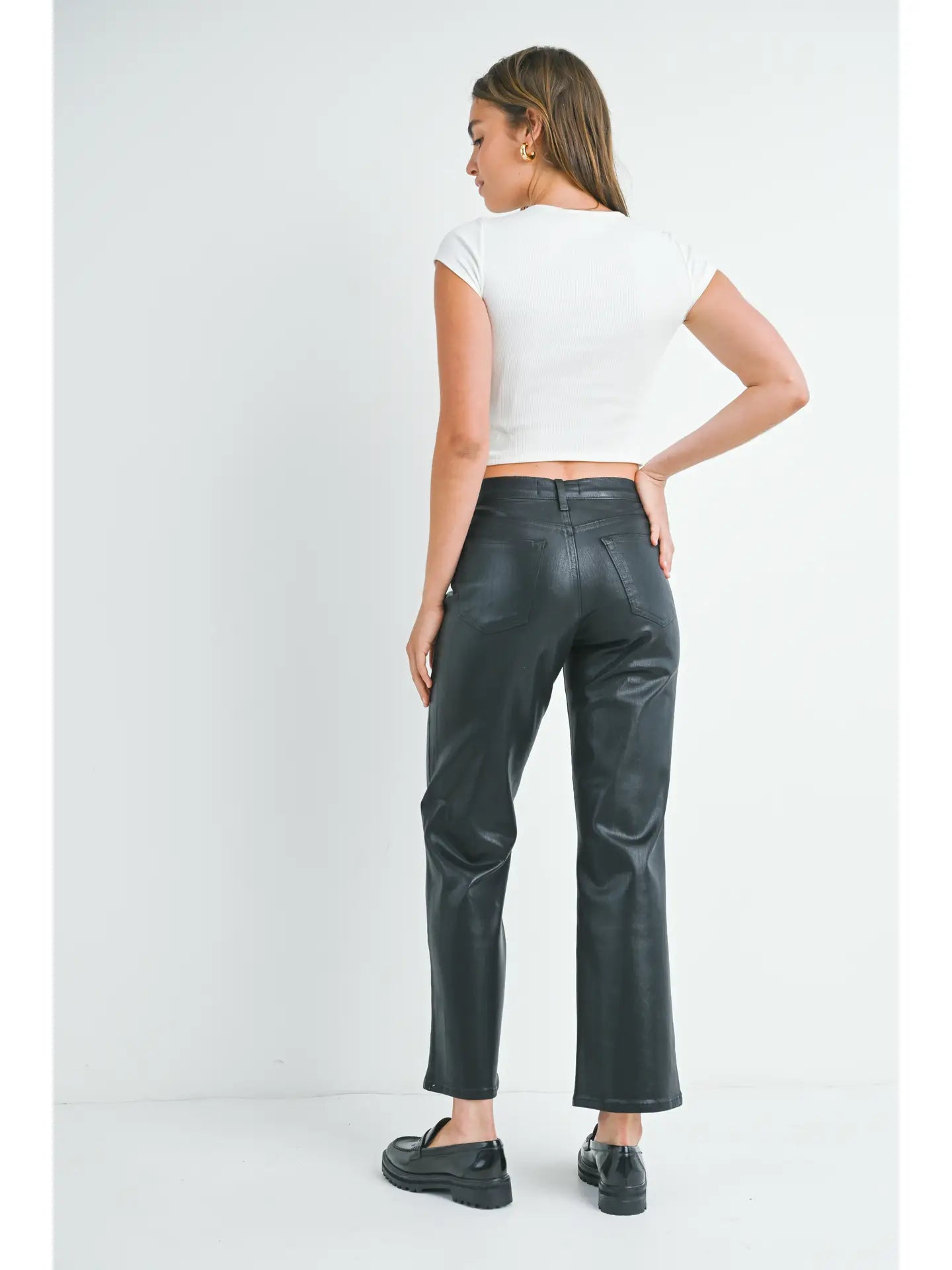 Luxe Coated Straight Leg Jean
