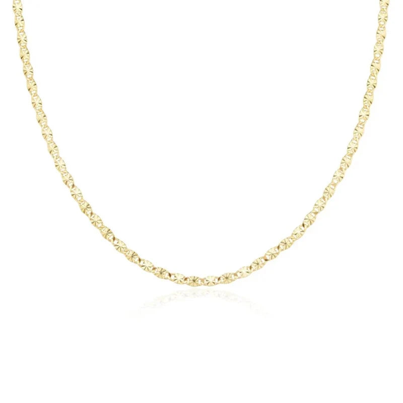 Dainty Sparkle Flat Necklace