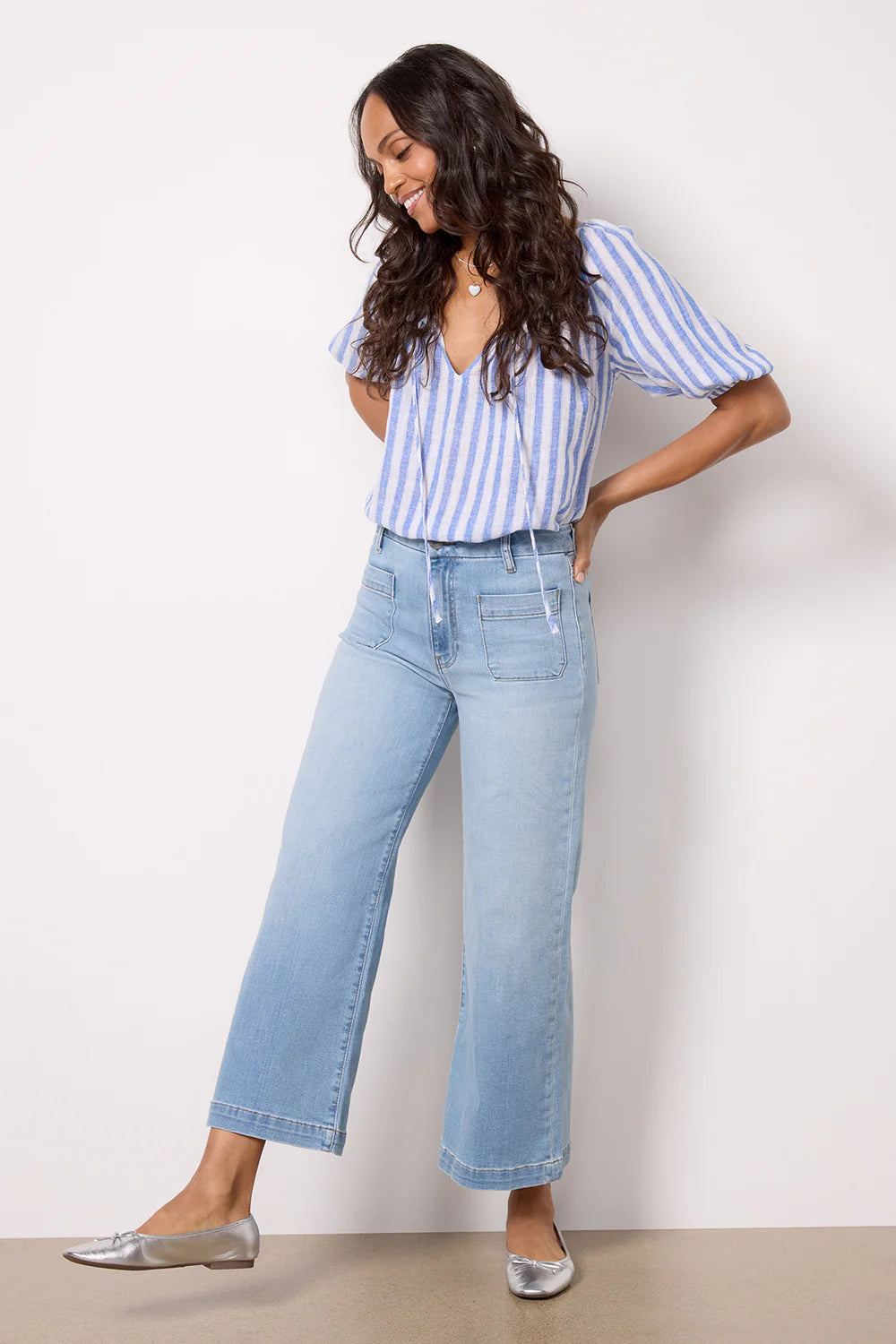 Meg Pocket Wide Leg Jeans