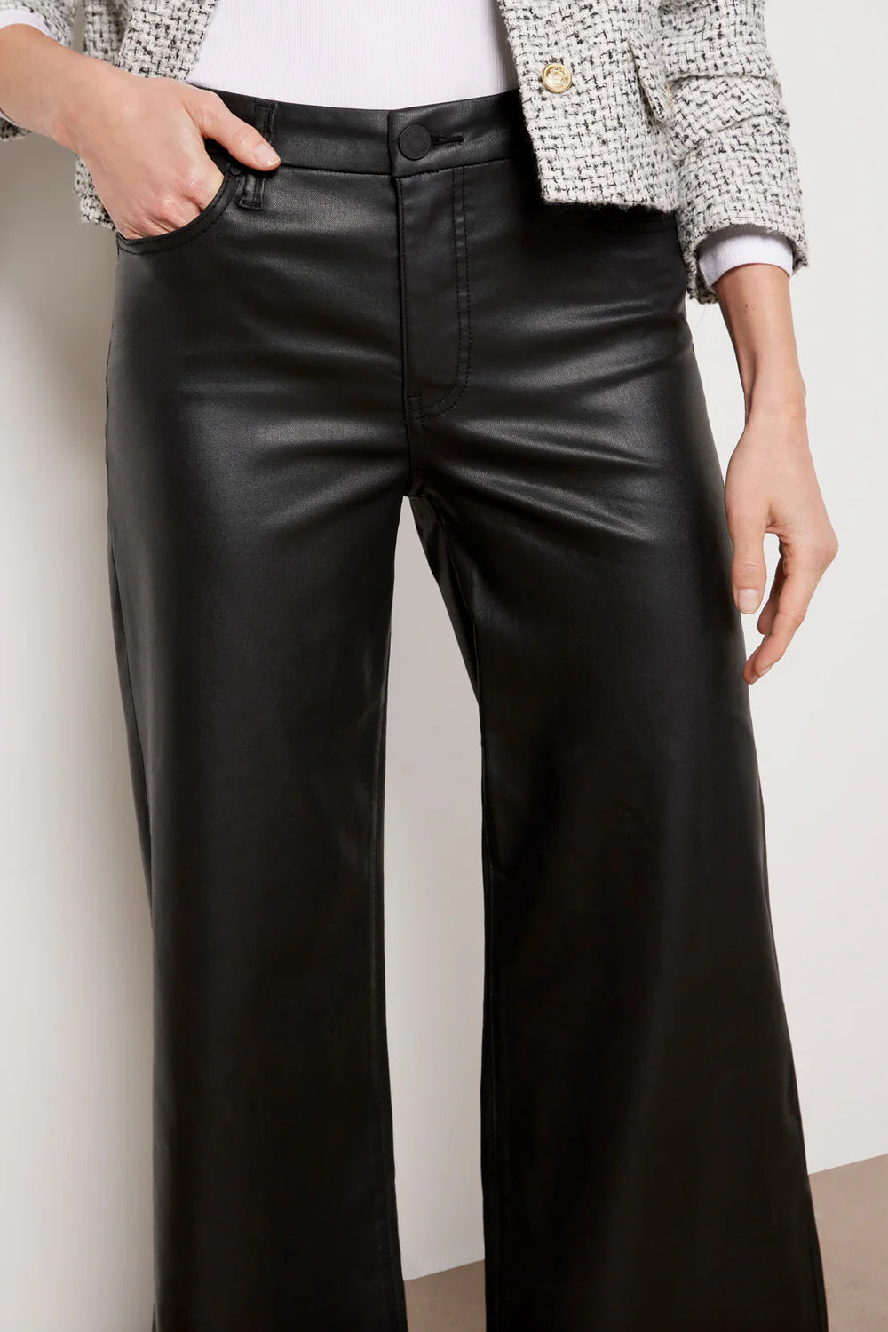 Coated Meg Wide Leg Jeans