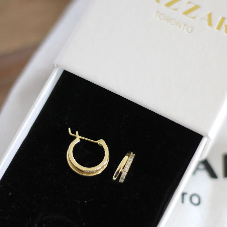 Double Huggie Earrings