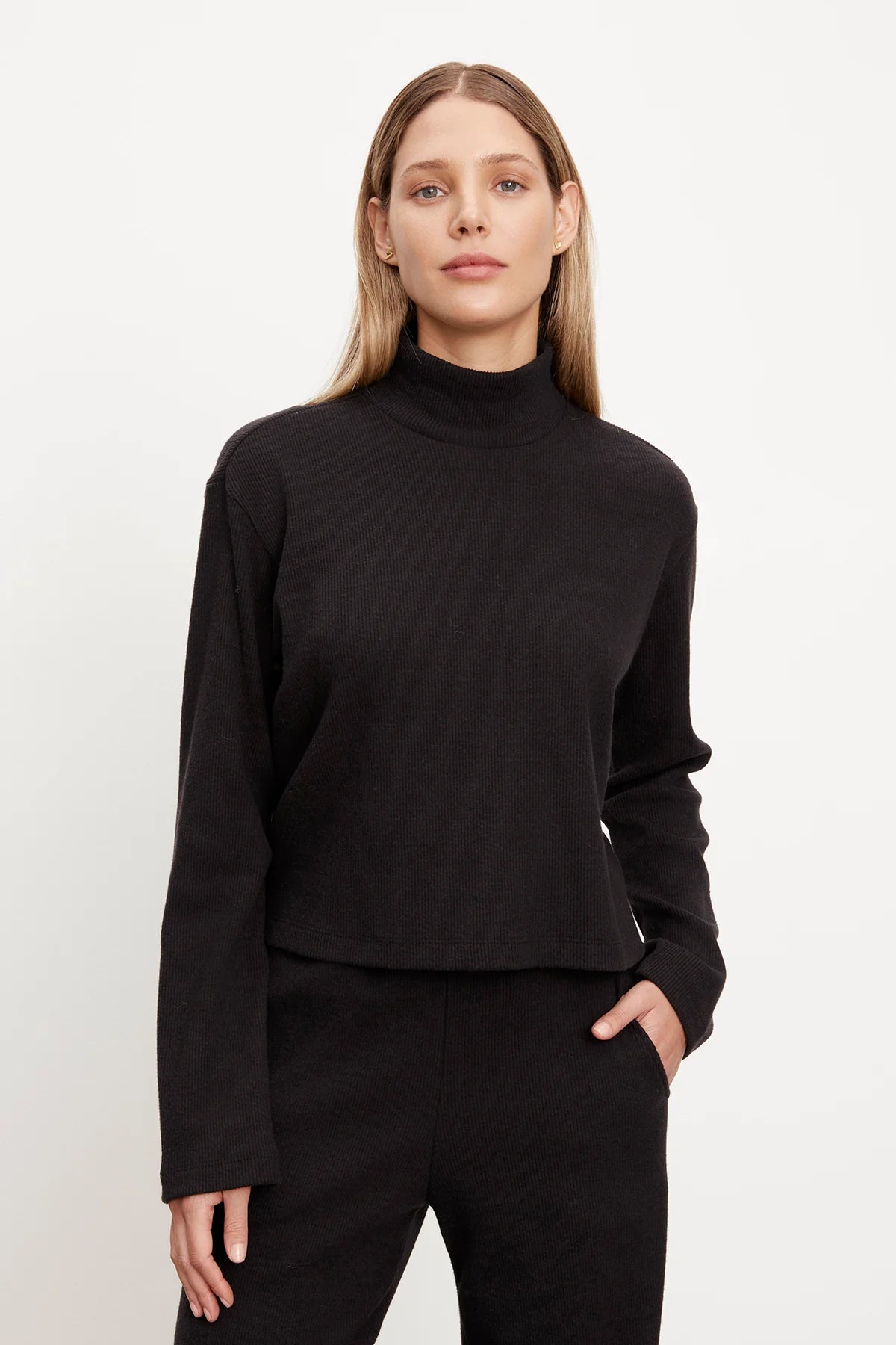 Alec Brushed Ribbed Mockneck