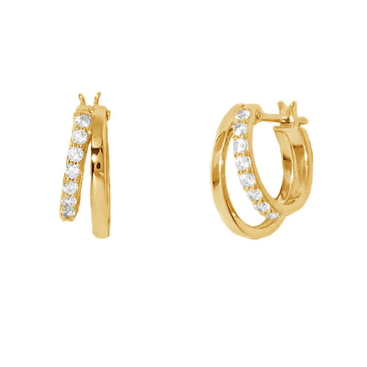 Double Huggie Earrings