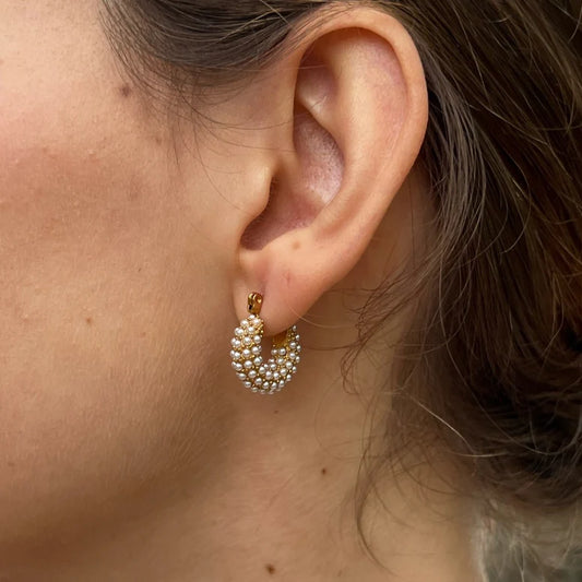 Cara Pearl Hoops