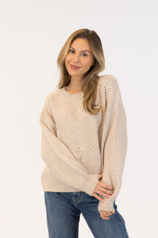 Bows Crewneck Pullover
