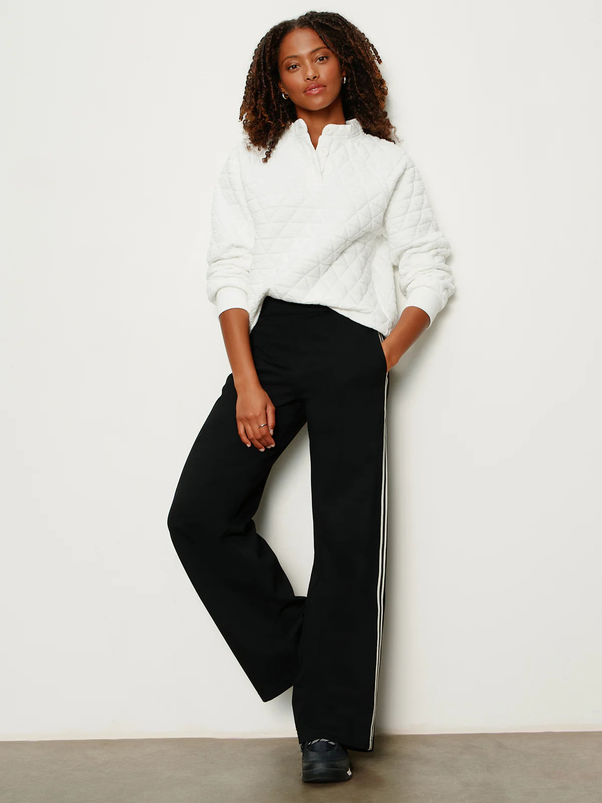 Quilted Button-Down Popover