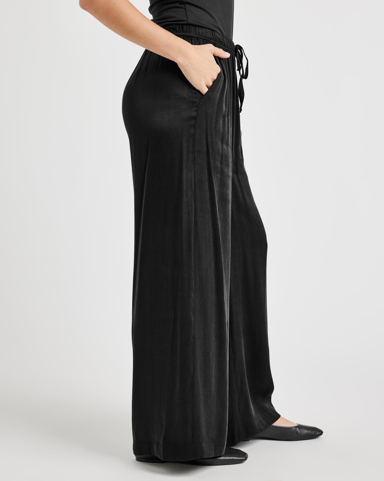 Angie Satin Palazzo Pant