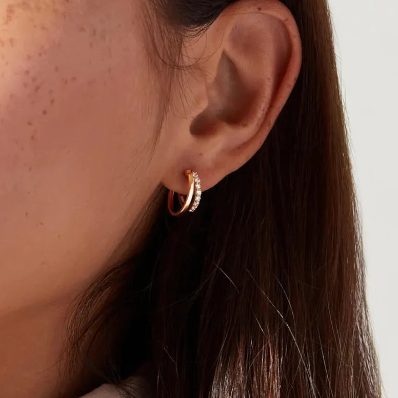 Double Huggie Earrings