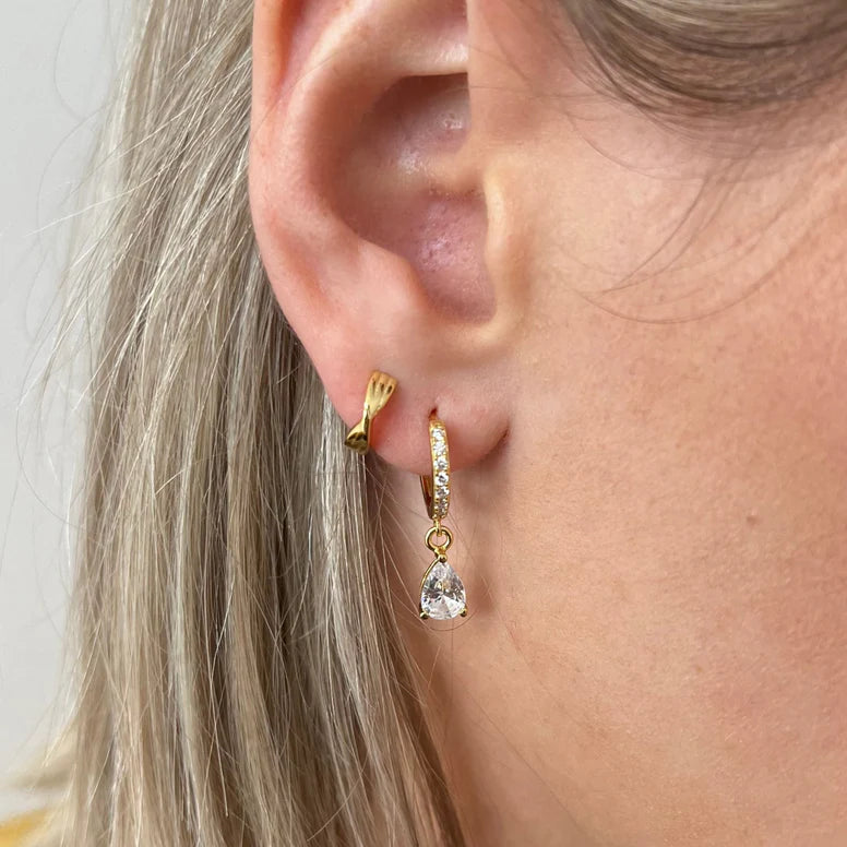 Pear Cut Drop Earrings