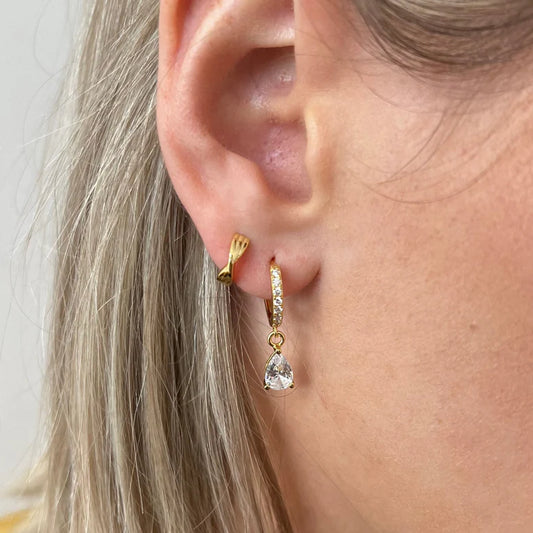 Pear Cut Drop Earrings