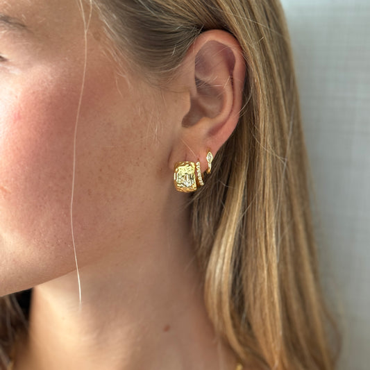 Hammered Bold Hoops