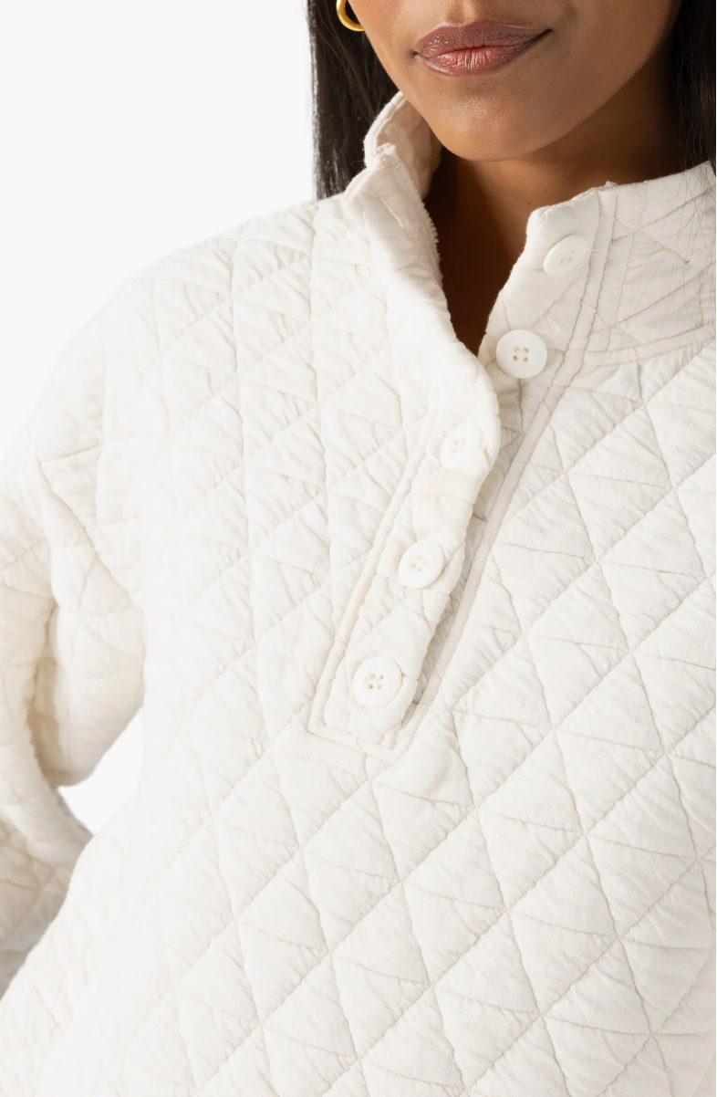 Quilted Button Up Popover