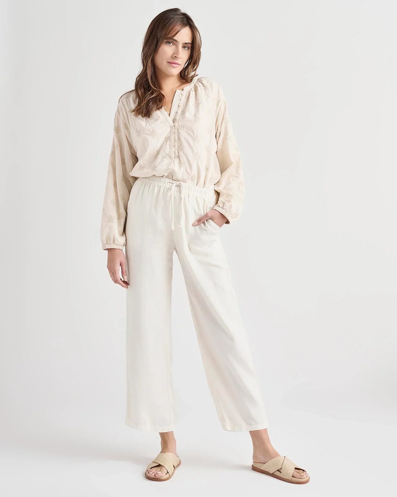 Angie Crop Wide-Leg Pant