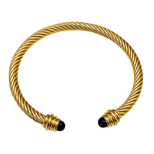 Onyx Twist Bangle