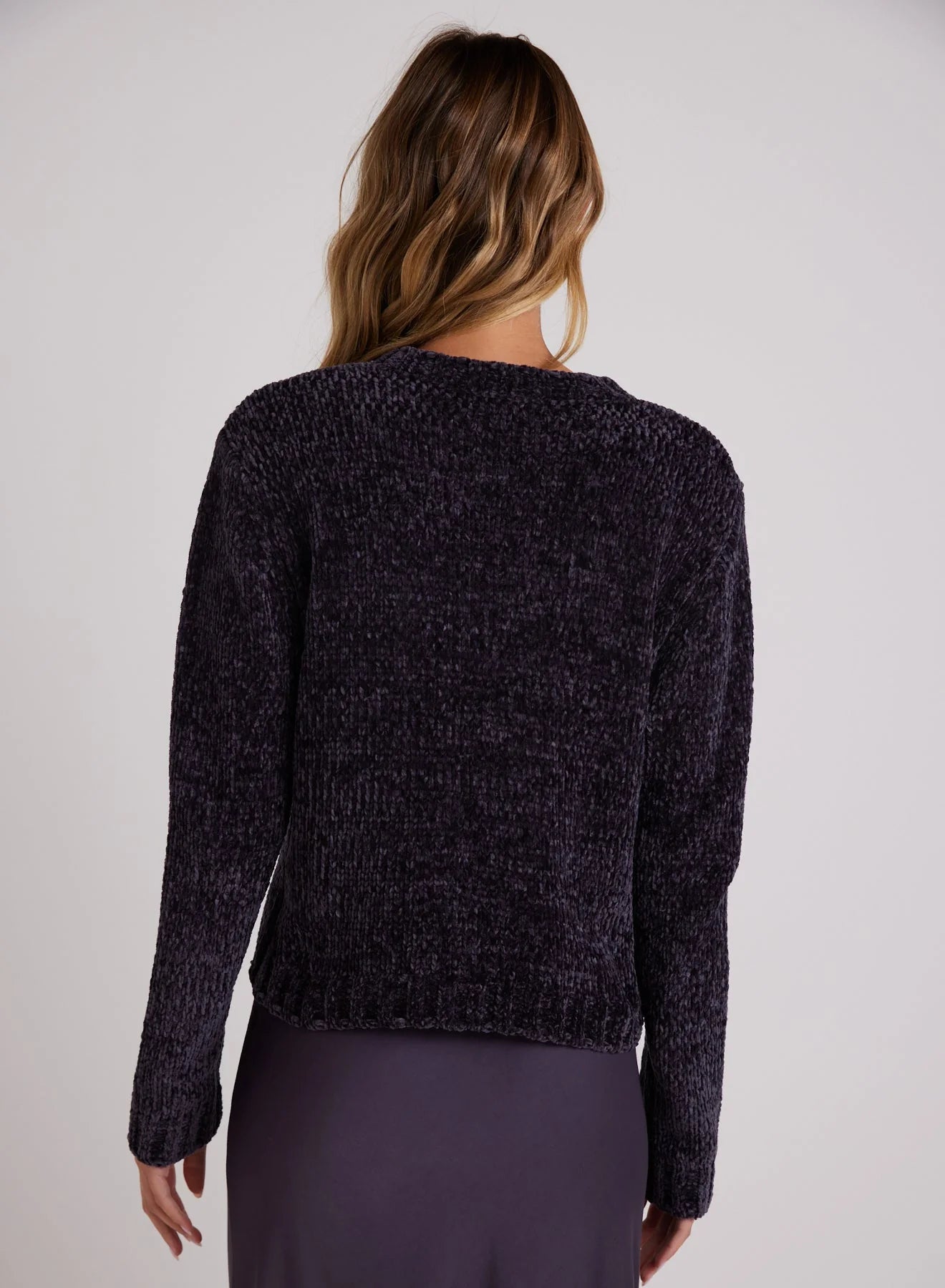 Crew Neck Chenille Sweater