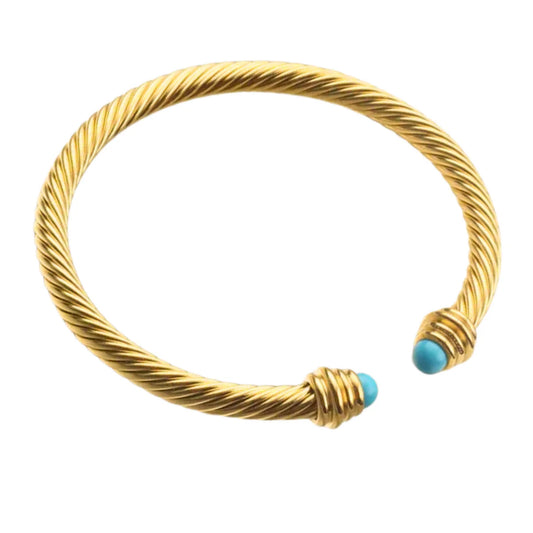 Turquoise Twist Bangle