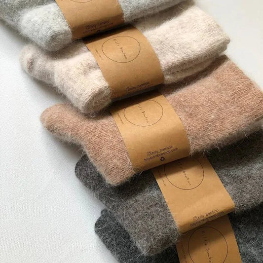 Fluffy Angora Socks